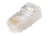 GEMBIRD PLUG5SP/100 Gembird shielded LAN modular plug 30u gold plated, solid and stranded