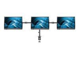 MANHATTAN Monitor Mount supports 3 LCD Monitors One Center Mounted and Two on Double-Link Swing Arms up to 68.58cm 27i black