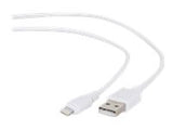 GEMBIRD CC-USB2-AMLM-2M-W USB data sync and charging 8-pin cable 2m white