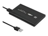 QOLTEC 51856 External Hard Drive Case HDD/SSD 2.5inch SATA3 USB 2.0 Black