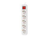 LANBERG Power strip 5x Shuko 3m Circuit breaker white