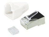 LOGILINK MP0022W Plug Connector Cat.6 RJ45 100pcs. set shielded white