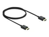 DELOCK Coaxial High Speed HDMI Cable 48 Gbps 8K 60 Hz black 1 m