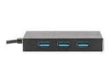 DIGITUS USB 3.0 Hub 4-port Incl. 5V/2A power supply Aluminium housing