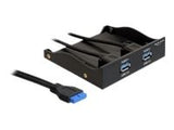 DELOCK Front Panel 3,5 2x USB 3.0 black (Pinheader)