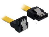 DELOCK Cable SATA 70cm yellow down/straight metal