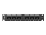 LANBERG PPU5-9012-B Patch Panel 10inch 12 port 1U cat.5e black