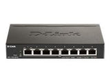 D-LINK 8-Port Layer2 PoE Smart Gigabit Switch 8x 10/100/1000Mbps TP RJ-45 PoE Port 802.3af/at Power-over-Ethernet up to 30 Watt