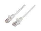 INTELLINET Network Cable Cat6 U/UTP 5.0m White 14ft. RJ-45 Male / RJ-45 Male Gold-plated contacts Polybag