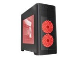 GEMBIRD CCC-FC-1000R ATX case Fornax 1000R - red led fans USB 3.0