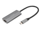 DIGITUS USB-C - HDMI Adapter 20cm 8K/60Hz silver aluminum housing