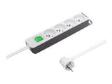 QOLTEC 50288 Power strip 4 sockets 1.8m White-grey