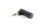 GEMBIRD A-3.5M-3.5FL Gembird audio adapter plug 3.5mm, right angle adapter, 90 , black