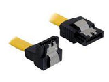 DELOCK Cable SATA 70cm yellow down/straight metal