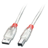 CABLE USB2 A-B 0.5M/TRANSPARENT 41751 LINDY