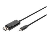 DIGITUS USB Type-C to DisplayPort Bidirectional max. Resolution 8K 30Hz lenghts 2m Black
