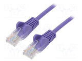 Goobay 95256 24AWG patch cord, U/UTP, 6, stranded, CCA, PVC, violet, 0.25 m