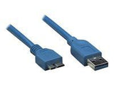 TECHLY 304857 Techly SuperSpeed USB 3.0 cable, A male to micro-B male, 50 cm, blue