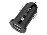 TECHLY Mini Car Charger 2 USB-A Ports 24W / 4.8A Black