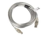 LANBERG CA-USBA-12CC-0050-TR Lanberg cable USB 2.0 AM-BM with ferrite transparent 5m