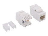 LOGILINK NK4005 LOGILINK - Keystone Jack RJ45 Cat.6 UTP 180  LSA/IDC punch down, white