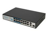 EXTRALINK EX.16101 VIRTUS V3 Switch PoE 16x 100Mb/s PoE/PoE+ 2x Gigabit RJ45 + 1x SFP PoE Budget 150W