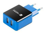 NATEC NUC-0997 Natec Extreme Media Universal USB Charger 230V->USB 5V/2,1A, 2 port, black-blue