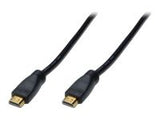 DIGITUS HDMI High Speed connection cable type A w/ amp. M/M 10.0m Full HD CE gold bl