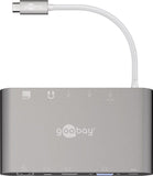 Goobay USB-C All-in-1 Multiport Adapter 62113 USB Type-C, 0.13 m, Silver