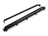 GEMBIRD NPP-C624CM-001 Gembird 19 patch panel 24 port 1U cat.6 with rear cable management, black