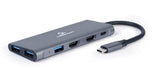 GEMBIRD A-CM-COMBO3-01 Multi Port Adapter USB type C 3in1 HUB USB HDMI PD