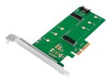 LOGILINK PC0083 Dual M.2 PCIe adapter for SATA and PCIe SATA SSD