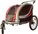 Guto 65111 Unisex Children, Red, Bicycle Trailer, Aluminum, One size. Weight: approx. 15 kg