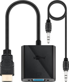 Goobay HDMI/VGA adapter, nickel plated 68793 Black